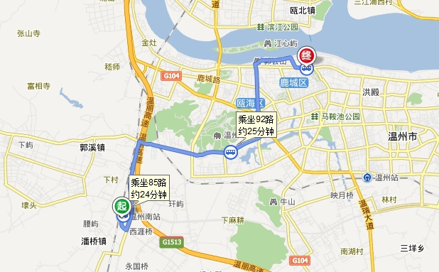 溫州南到118醫(yī)院具體路線