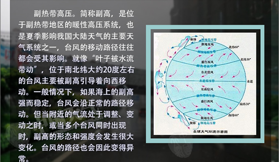 影響臺(tái)風(fēng)路徑的因素：副高