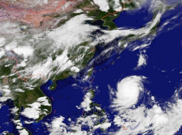 第十五號(hào)臺(tái)風(fēng)天鵝高清衛(wèi)星云圖