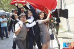 劉亦菲穿校服亮相《致青春2》開機儀式
