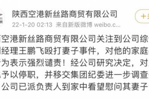 陜西空港新絲路商貿(mào)有限公司王鵬飛毆打妻子事件