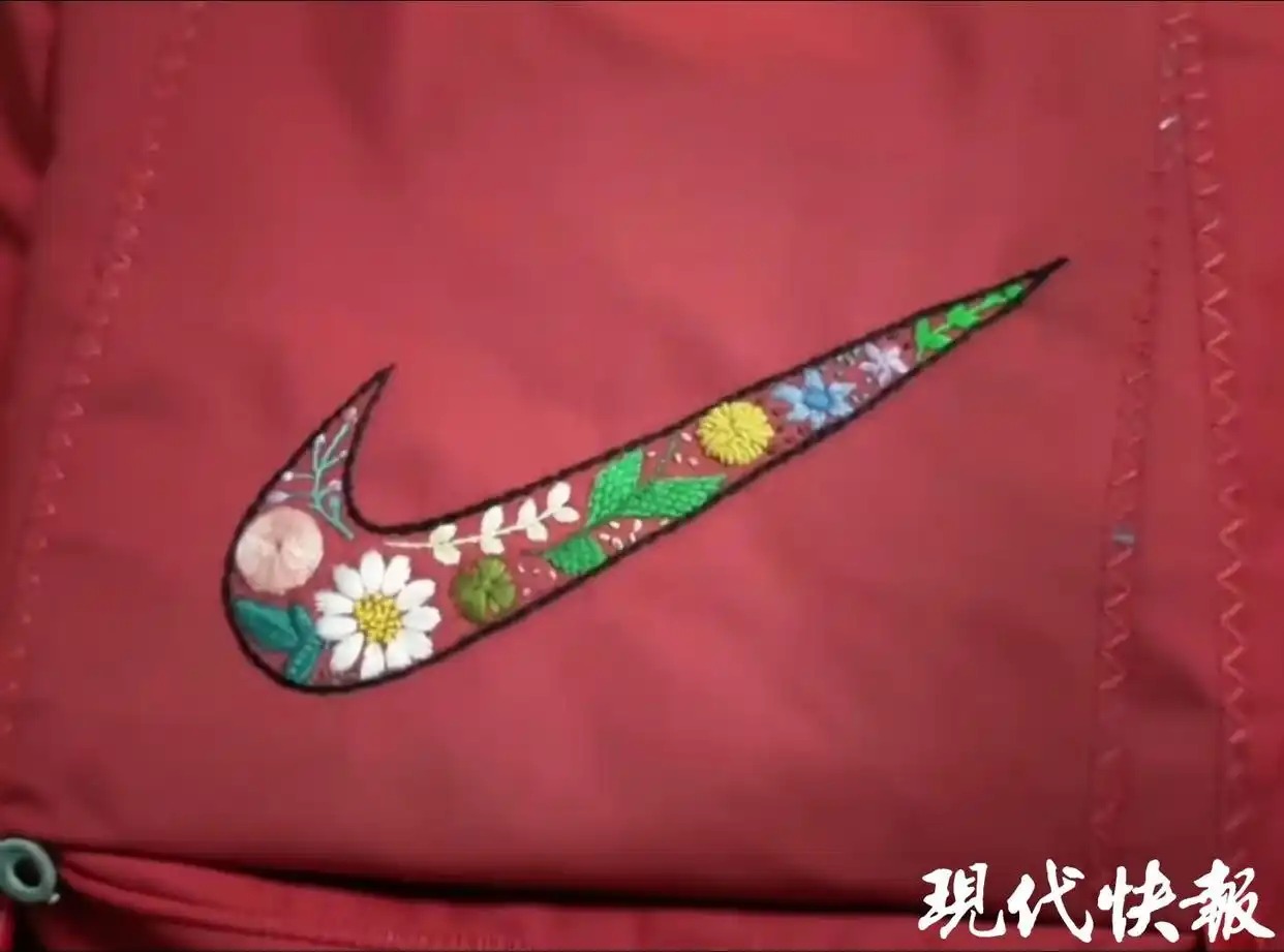 媽媽親手縫的耐克書包火了